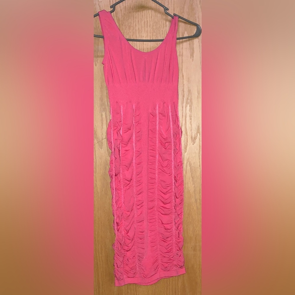 SoHo Girls Coral/pink  ruched mini dress